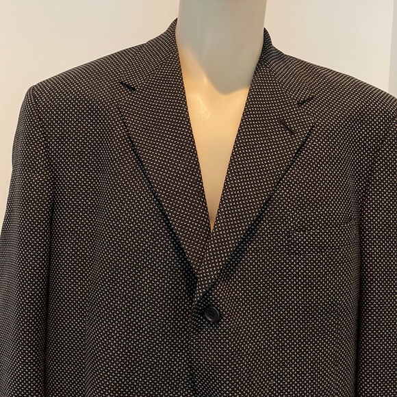 Daniel Hechter Men’s Wool Blazer Sport Coat Jacket Black Pique Size 48R - Picture 3 of 11